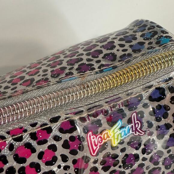 Lisa Frank Cheetah Print Pencil Pouch Make-Up Case Trinket Bag Cosmetic - Picture 3 of 8